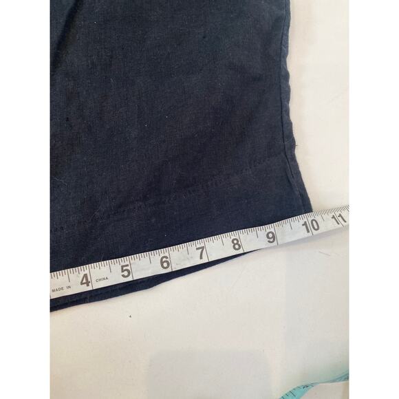 DKNY Pure Linen Crop Wide Leg Pants & Short Sleeve Top Set EUC Sz S/M Black - Picture 16 of 16
